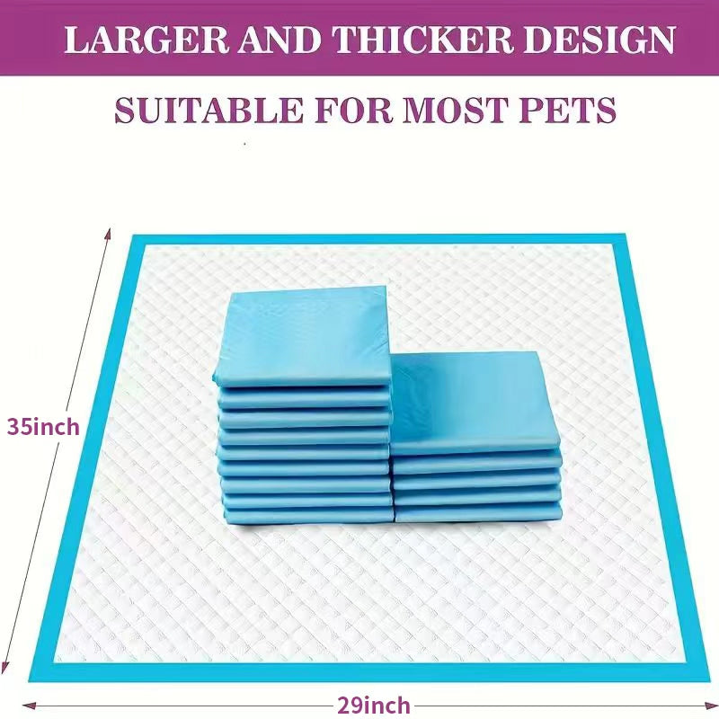 Dog Pee Pads with Six-Layer Absorption, Disposable Odor-Resistant Puppy Training Pads in 23 x 23 and 29 x 35 Inch Sizes for Senior Dogs