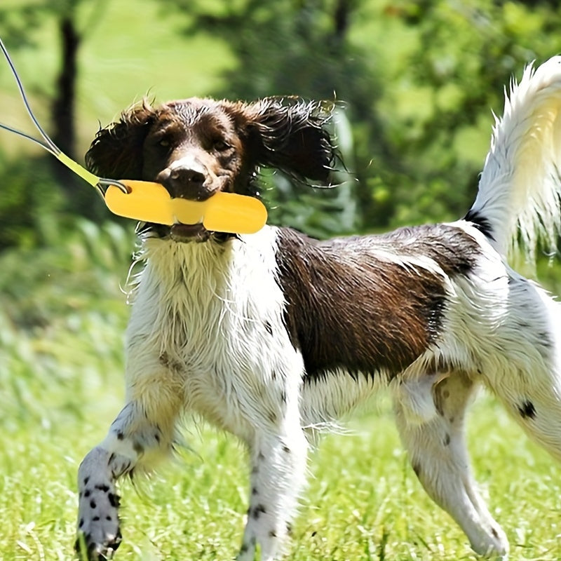 Floating Dog Toy with Rope, Single Water-Resistant Fetch and Retrieve Toy in Orange or Yellow for Supervised Summer Pool and Outdoor Play