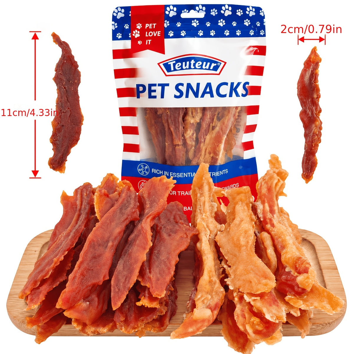 Dog Training Treats Chicken & Duck Jerky Mix, Air-Dried Meat Strips in 102g or 150g Packs for Everyday Rewards, Walks and Practice