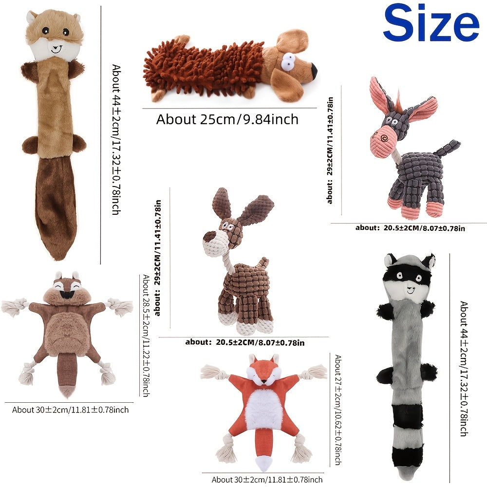 Squeaky Dog Toys 9 Pack, Stuffless Plush Set with Crinkle Sounds for Supervised Interactive Puppy Play, Toy Rotation and Dog Birthday Gifts