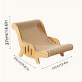 Sisal Rope Cat Scratcher Sofa, Durable Cat Scratching Chair and Lounge Furniture for Indoor Cats to Scratch, Stretch, Rest and Relax