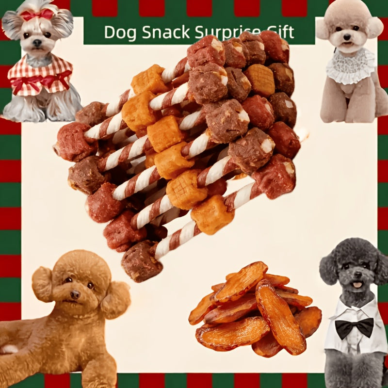 Dog Chew Treats Kabob Mix with Triple Flavor Options, 4 oz and 7.3 oz Packs Plus Combo and Sample Selections for Supervised Snack Time