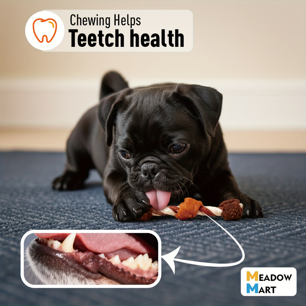 Rawhide Dog Chews with Chicken, Beef & Chicken Liver, Triple Flavor Kabob Treats for Supervised Snack Time, 300g, 600g & 900g Options
