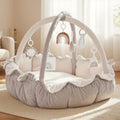 Convertible Cat Bed with Hanging Toys, 5-in-1 Double-Sided Soft Pet Nest and Play Gym for Kittens, Adult Cats and Small Dogs in Three Colors