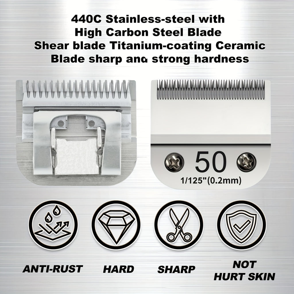 Ceramic Dog Clipper Replacement Blades, Detachable Grooming Blade Singles and Sets for Compatible Andis, Oster A5 and Wahl KM Series Clippers