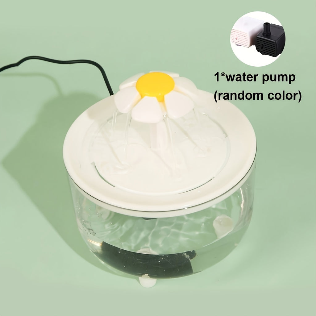 Cat Water Fountain 50.72 oz with USB Powered Quiet Pump, BPA-Free Easy-Clean Pet Drinking Dispenser with Feeder or Pump Set Options