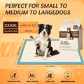 Puppy Pads 36 x 51 Inch 50 Count or 23 x 24 Inch 47 Count, Six-Layer Absorbent Dog Pee Pads with Leak-Resistant Backing for Indoor Potty Training