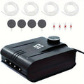 Aquarium Air Pump with 4 Outlets and Adjustable Air Valve, Fish Tank Aerator Kit with Air Stones, Check Valves and Tubing for Hydroponics
