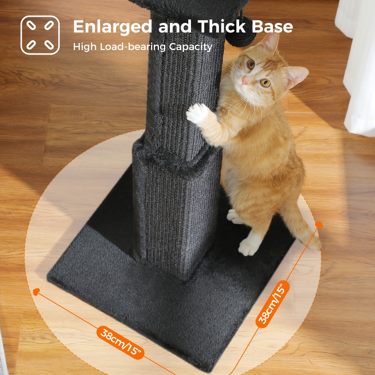 Cat Scratching Post with Hanging Ball, Sisal-Wrapped Multi-Tier Indoor Cat Tower for Scratching, Climbing and Everyday Play in Multiple Colors