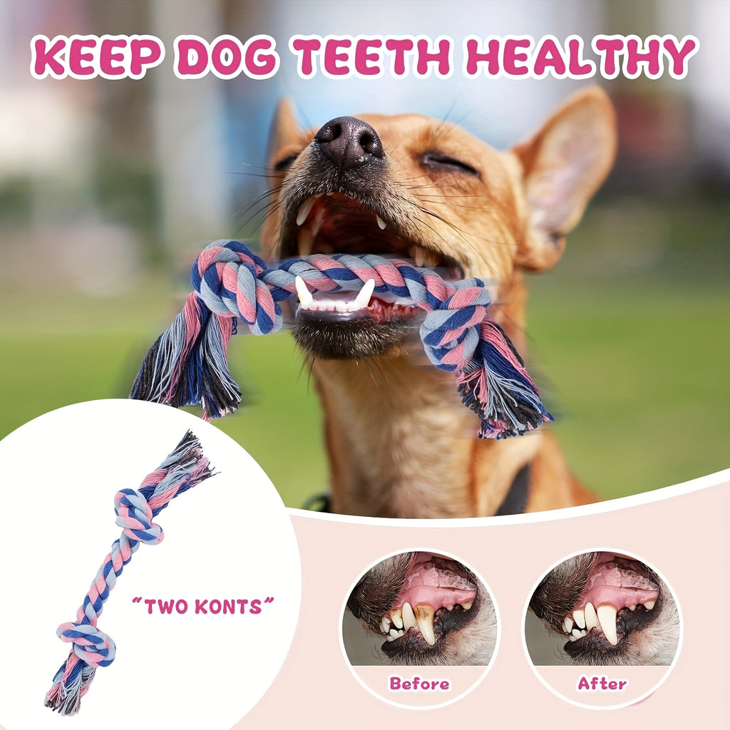 Puppy Toy Variety Pack for Small Dogs, Random 6, 12 or 19 Piece Assortment with Rope and Squeaky Toy Styles for Supervised Chew, Fetch and Tug Play