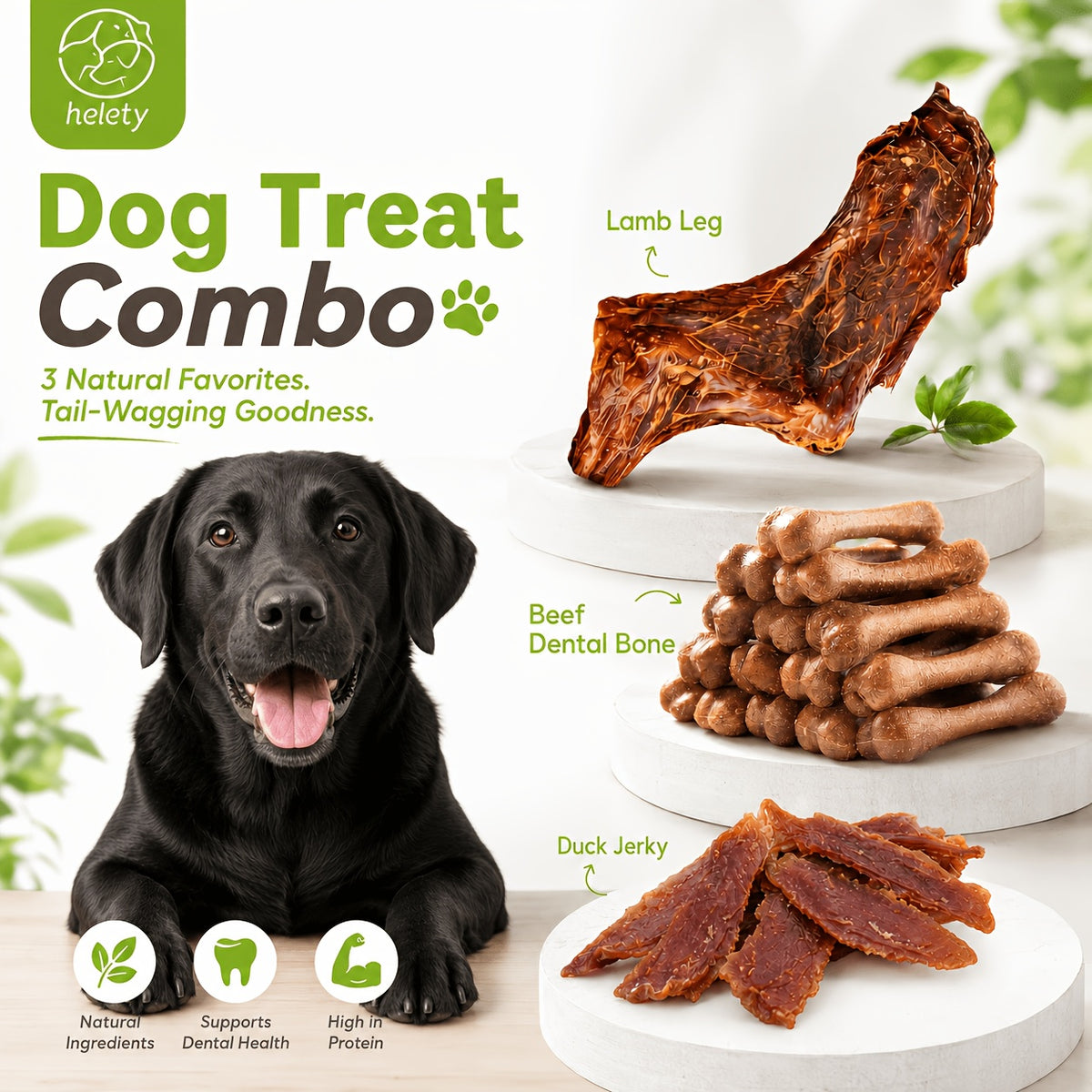 Chewy Duck Jerky Dog Treats for Supervised Training and Daily Rewards, Happy Beak Bites, Duckie Delights and Dual Flavor Pack Options