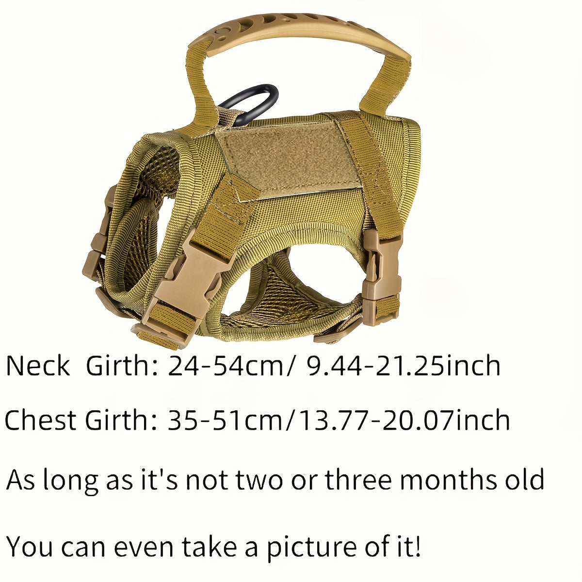Cat Vest with Rubber Handle, Adjustable Tactical Nylon Pet Vest with Mesh Padding and Quick-Release Buckle for Large Cats and Small Dogs