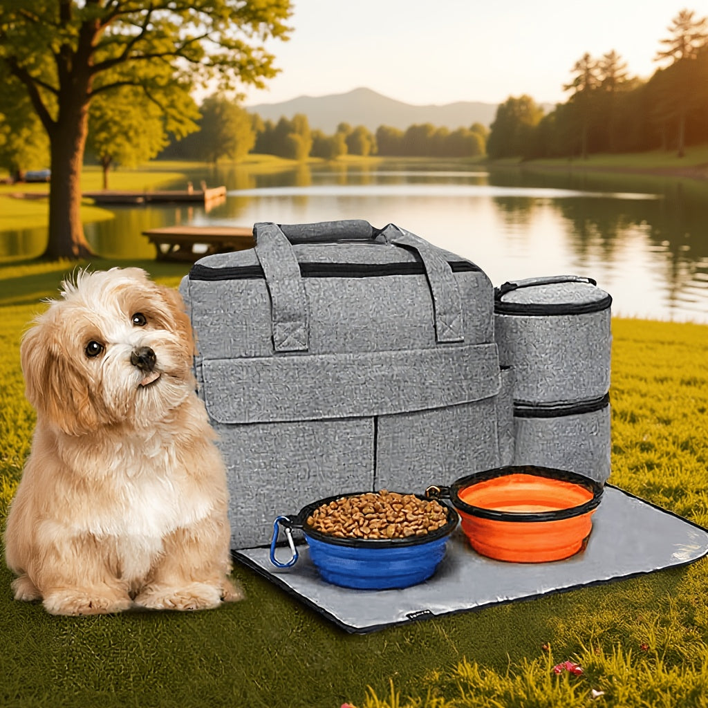 Dog Treat Pouch with Zip Closure, Large Capacity Nylon Training Reward Bag for Daily Walks, Outdoor Practice and Camping Adventures