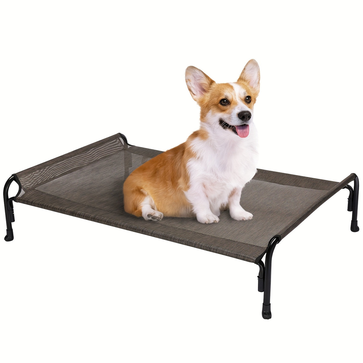 Elevated Dog Bed with Sloped Headrest, Breathable Raised Pet Cot in M to XXL Sizes for Indoor Lounging, Outdoor Rest and Camping