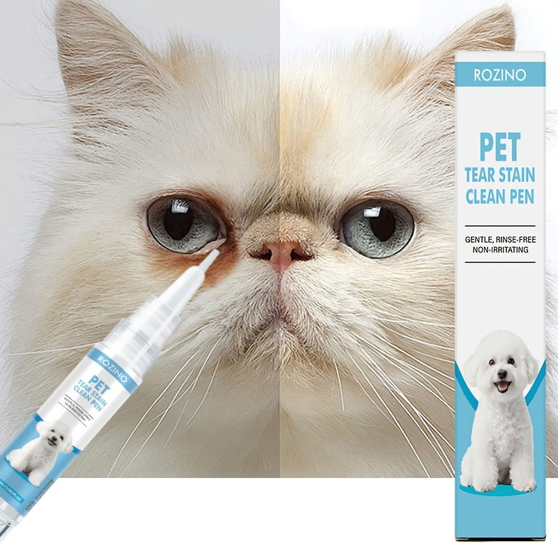 Tear Stain Remover Pen for Dogs and Cats, 2 Pack Rinse-Free Fur Cleaner for White Coats, Targeted Tear Mark Grooming and Daily Pet Care