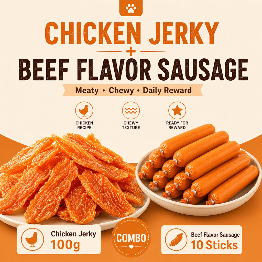 Dog Treats Variety Pack with Duck Jerky and Chew Stick Options, Chewy Training Rewards and Everyday Snacks for Small, Medium and Large Dogs