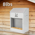 Outdoor Gravity Dog Feeder with Lift-Up Lid, No-Assembly Dry Food Dispenser in Small Puppy and Cat or Medium Dog Capacity Options
