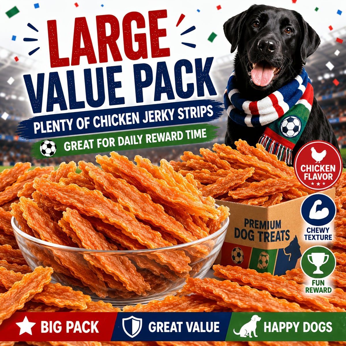 Dog Jerky Training Treats in Chicken, Duck and Combo Options, Chewy Reward Snacks for Small, Medium and Large Dogs in Multiple Pack Sizes