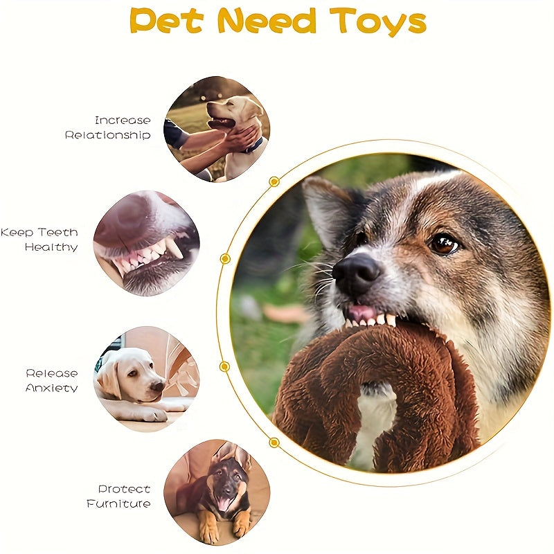 Squeaky Plush Dog Toy Assortment, 10-Piece or 4-Piece Random Animal Set for Supervised Gentle Chewing, Interactive Games and Puppy Playtime