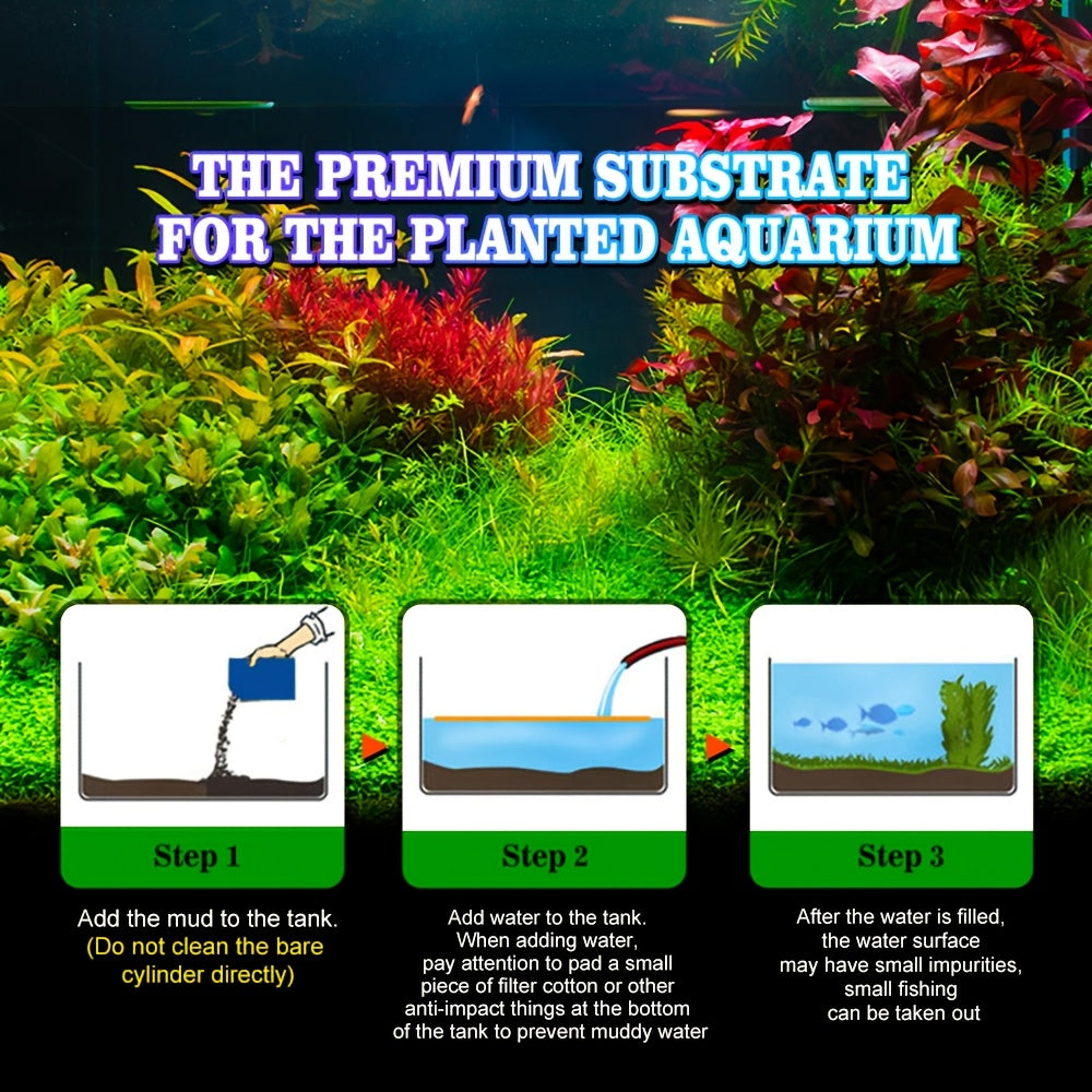 Aquarium Plant Substrate Gravel for Shrimp Tanks, NEZO Bio Stratum for Fish Tank Aquascaping and Planted Layouts, 7 lb or 21 lb 3-Pack