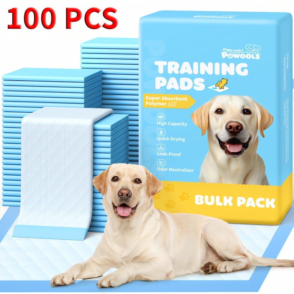 Dog Pee Pads in Blue, 100 Count XL 34 x 28 Inch Disposable Puppy Potty Training Pads with Absorbency, Leak Protection and Odor Control for Indoor Use
