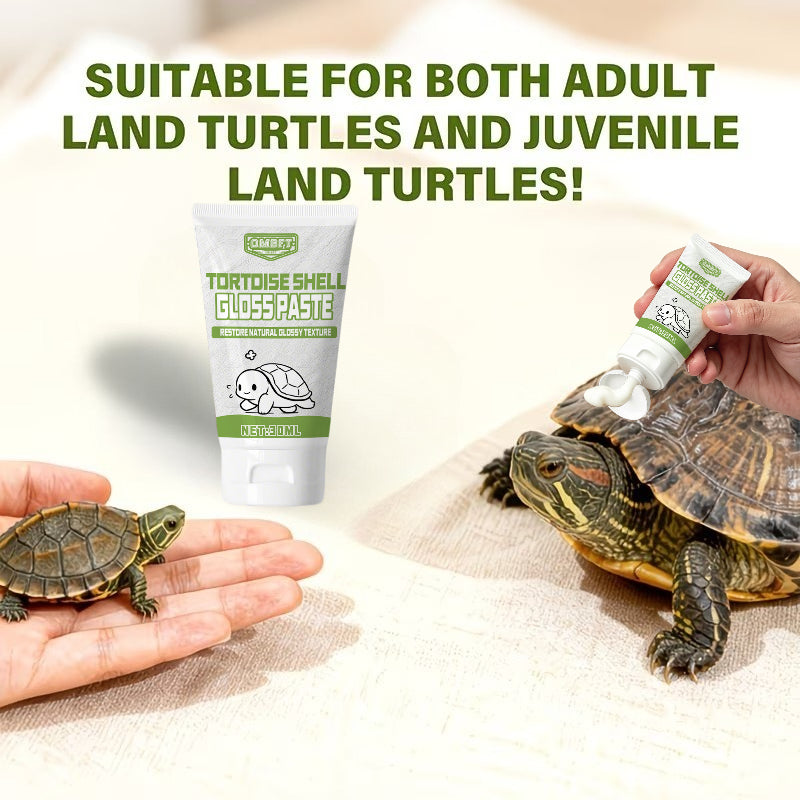 Tortoise Shell Care Cream in Squeeze Tube, 1.01 oz Shell Gloss Paste for Land Tortoise Owners and Routine External Reptile Care Supplies
