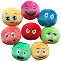 Plush Squeaky Dog Balls 8 Pack, Multicolored Soft Stuffed Fetch Toys with Squeakers for Puppies and Small to Medium Dogs, Supervised Play