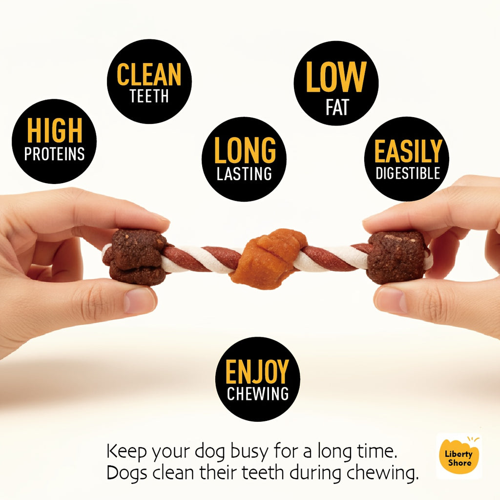 Triple Flavor Dog Treats with Chicken, Beef and Liver, Kabob Chew Snacks in 100g to 900g Options for Supervised Treat Time and Dog Gift Baskets