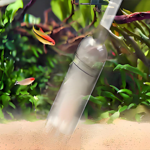 Manual Aquarium Gravel Cleaner, 66.93-Inch Gray Reinforced Siphon for Fish Tank Water Changes and Debris Removal, Freshwater and Saltwater Use