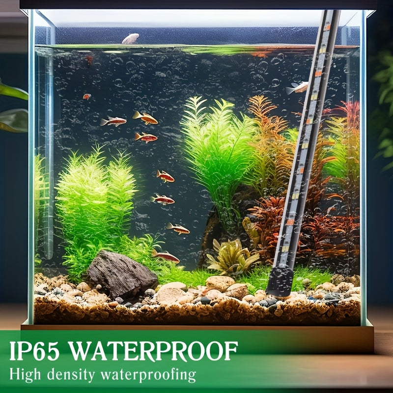USB Aquarium LED Light Bar with Double-Row RGBW Illumination, Decorative Fish Tank Lighting in 14.96 and 18.90 Inch Options, No Battery