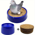 Pigeon Nesting Bowls with Coconut Fiber Mats, 6-Piece Plastic Bird Nest Set for Breeding Season, Racing Pigeon and Dove Loft Care