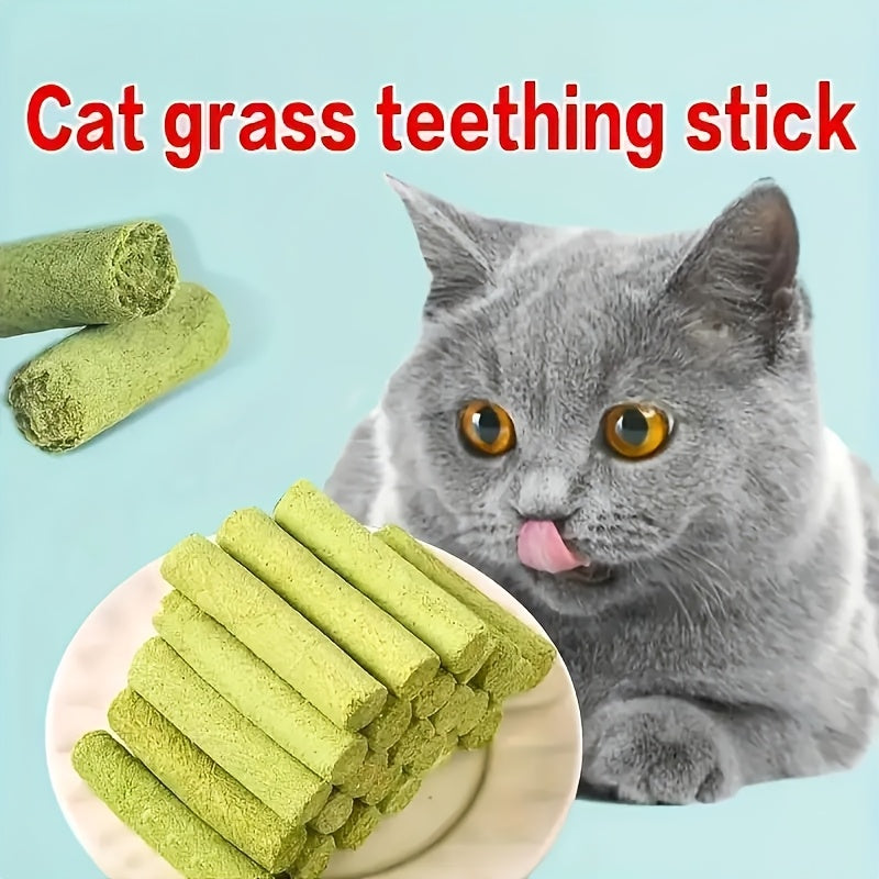 Cat Grass Sticks 18, 36 or 72 Pieces, Freeze-Dried Cat Snacks for Supervised Indoor Cat Treat Time, Everyday Rewards and Cat Owner Gift Baskets