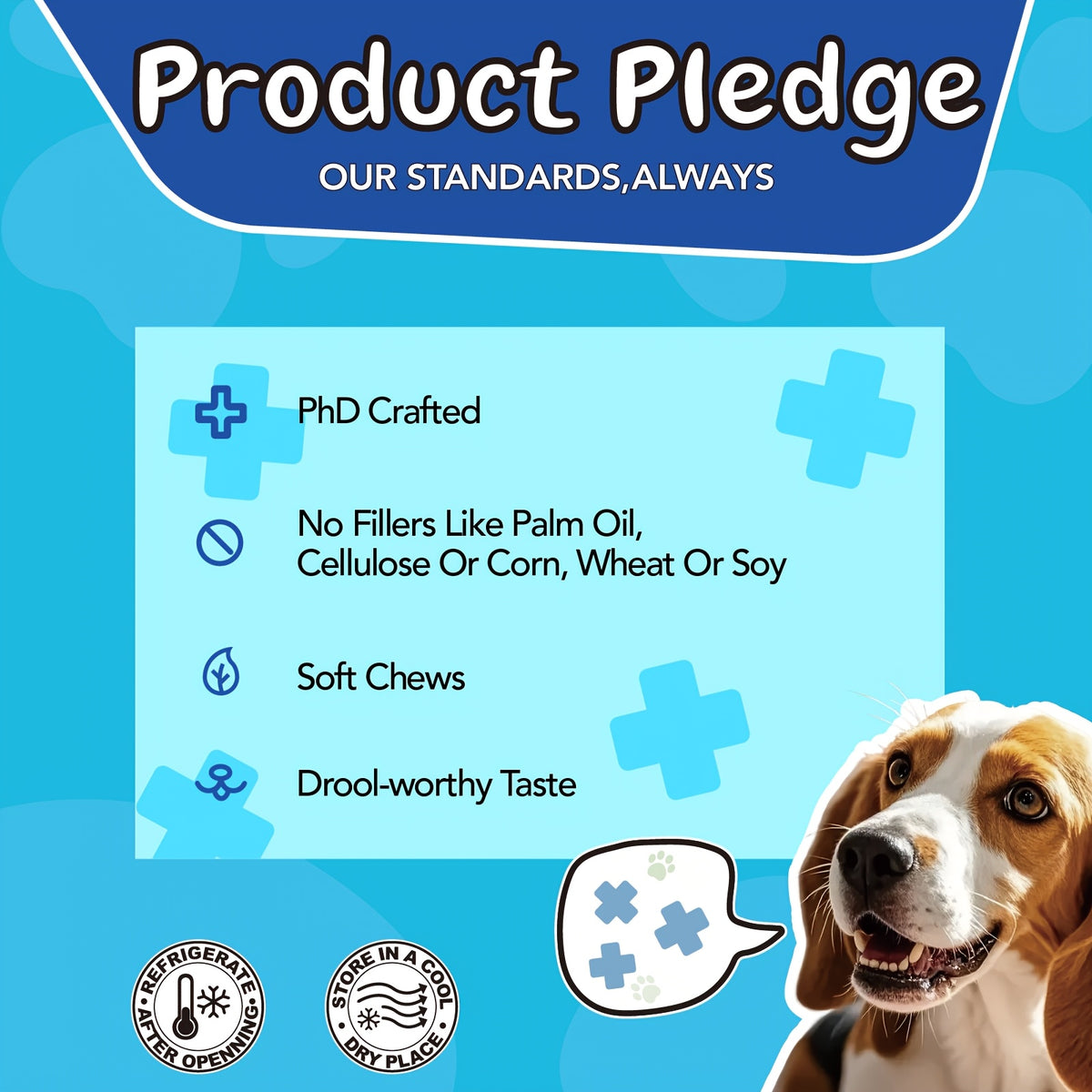 Dog Supplement Chews 4-Pack, 360 Chicken Flavor Soft Chews with Coconut Oil, Brewer's Yeast, Omega-3 and Vitamins for Canine Care Routines