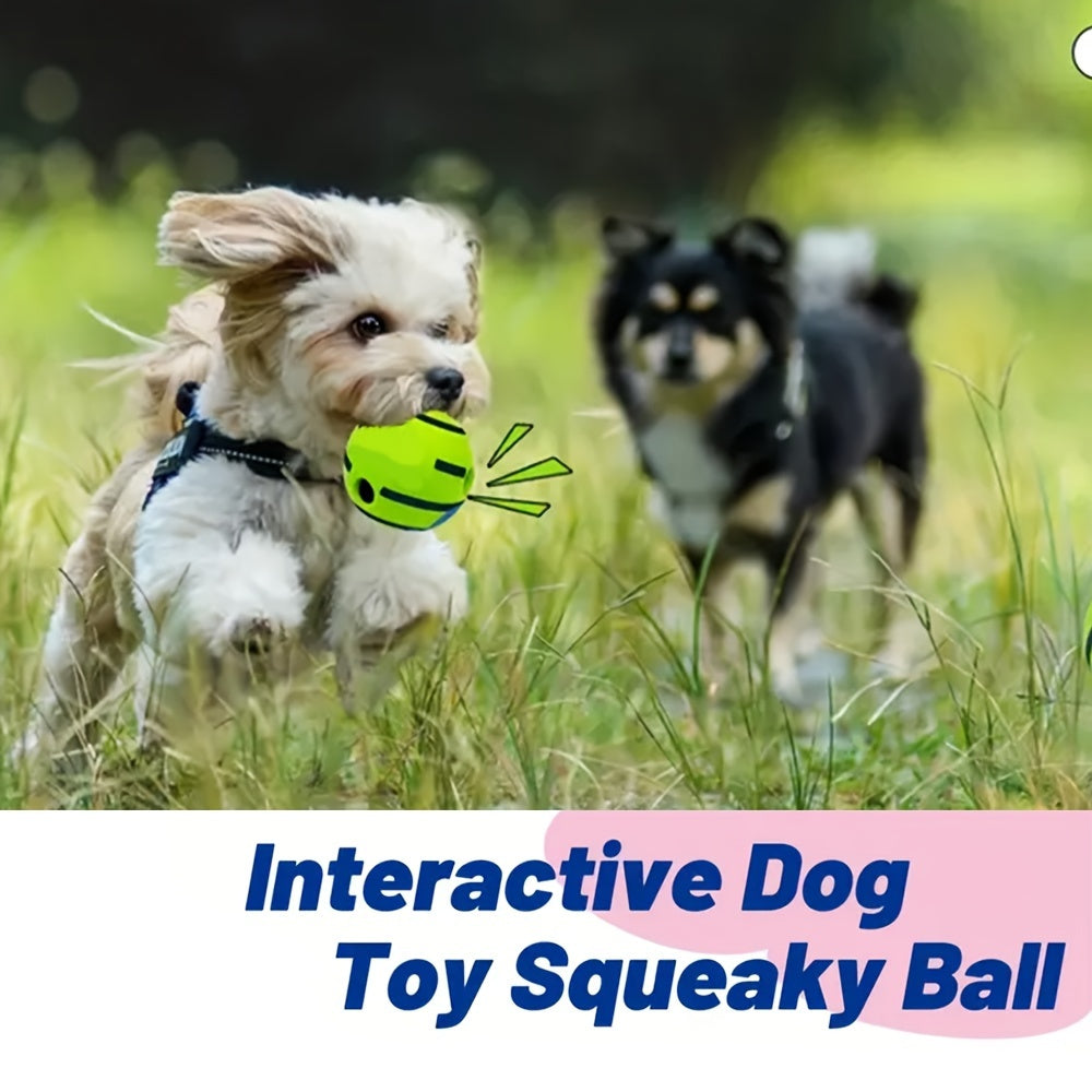 Giggle Ball for Dogs, 5.51-Inch Green Interactive Sound Toy Without Batteries for Large Dogs, Supervised Chase Games and Everyday Enrichment