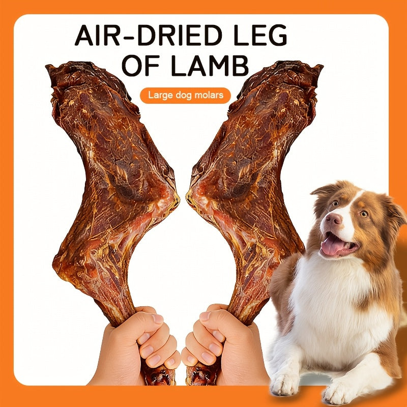 Lamb Leg Dog Chew 100g, Air-Dried Bone-In Dog Treat for Supervised Chewing, At-Home Reward Time and Seasonal Dog Owner Gift Baskets