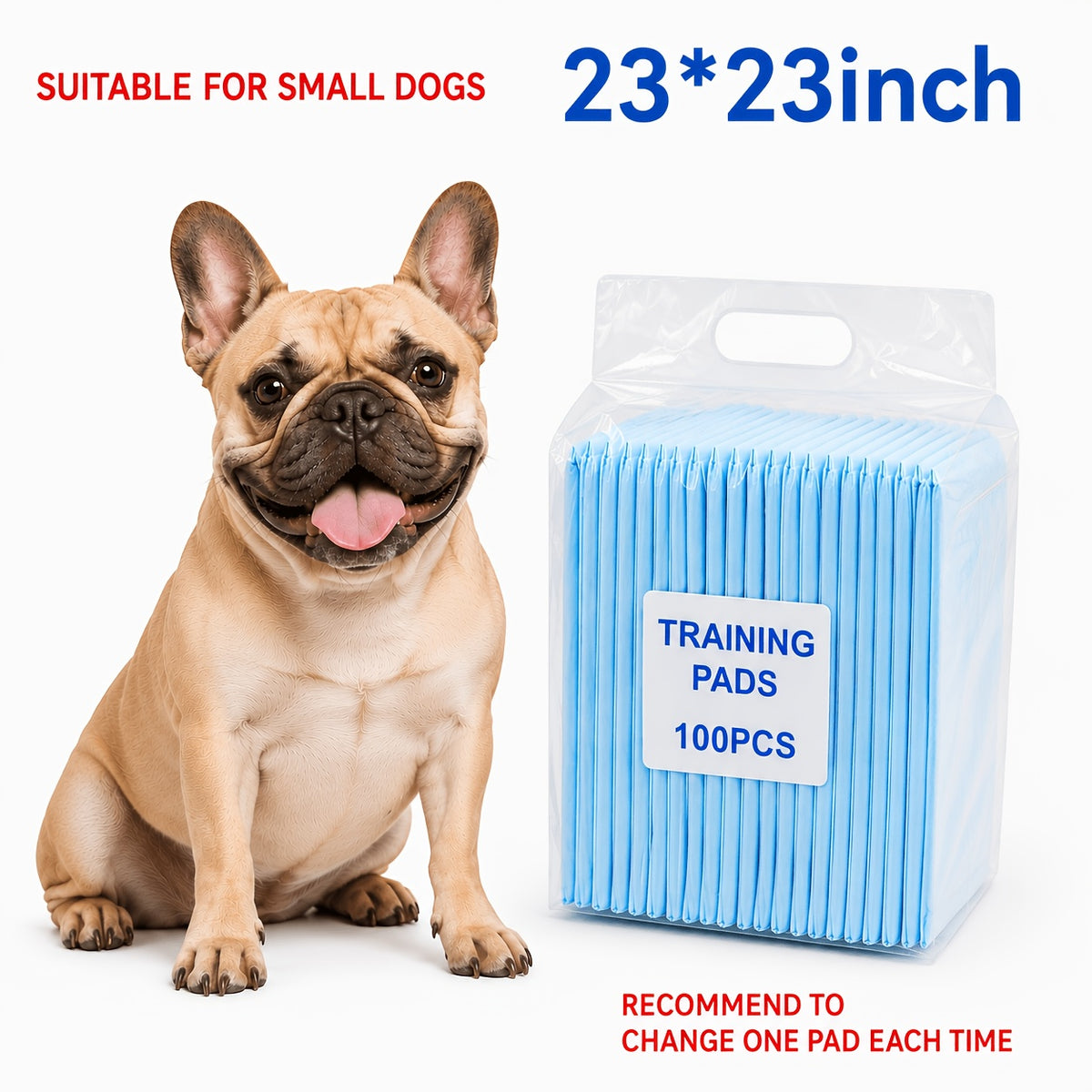 Dog Pee Pads with Odor Resistance, 23 x 23 or 34 x 28 Inch Six-Layer Disposable Puppy Potty Training Pads for Small, Large and Senior Dogs