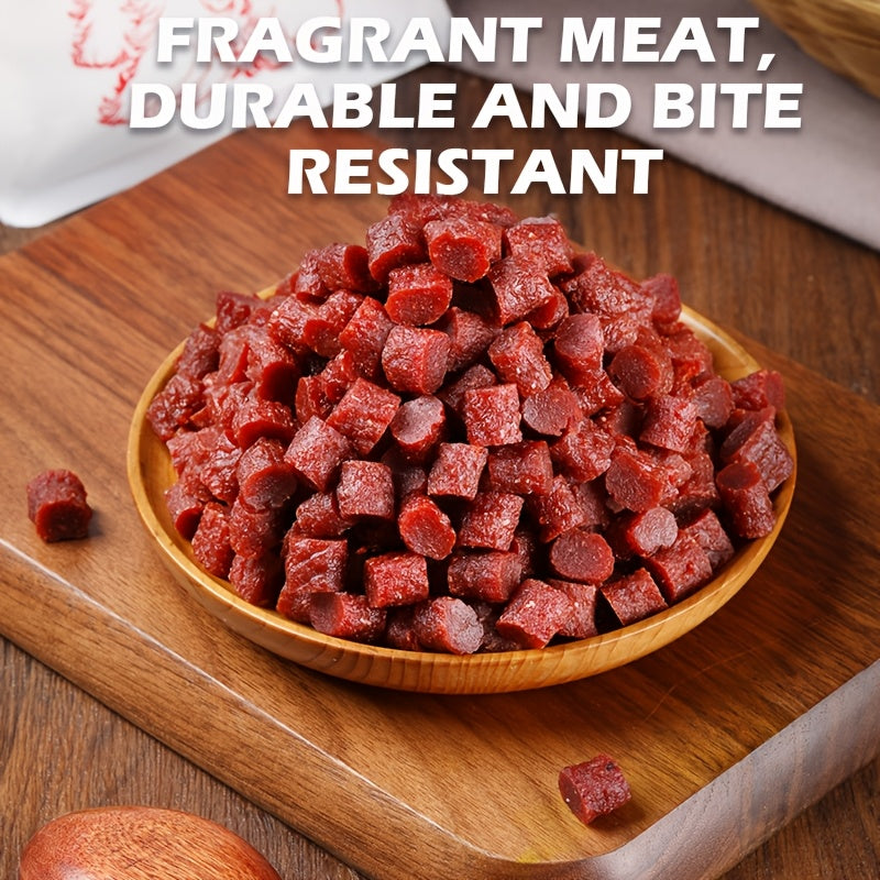 Beef Cube Dog Training Treats, 155g Chewy Meat Reward Bites for Supervised Practice, Everyday Snack Breaks and Dog Lover Gift Baskets