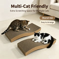 Cardboard Cat Scratcher Pad for Indoor Cats, BC Corrugated Scratching Board with Wavy and Flat Designs Listed, 1, 2, 4 or 8 Pack Options
