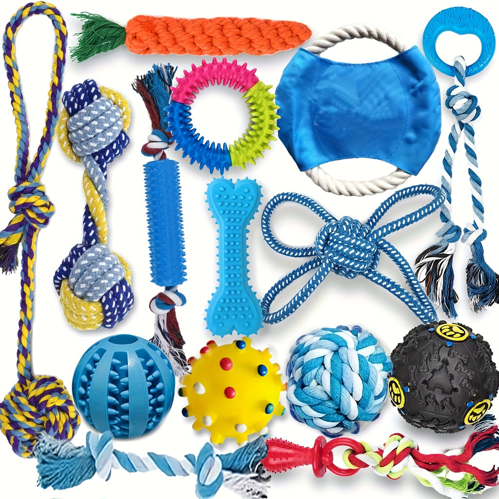 Dog Chew Toy Variety Bundle, Random 3 or 6 Piece Assortment for Puppy Playtime, Interactive Chewing and Supervised Everyday Toy Rotation