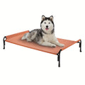 Elevated Dog Bed with Sloped Headrest, Breathable Raised Pet Cot in M to XXL Sizes for Indoor Lounging, Outdoor Rest and Camping
