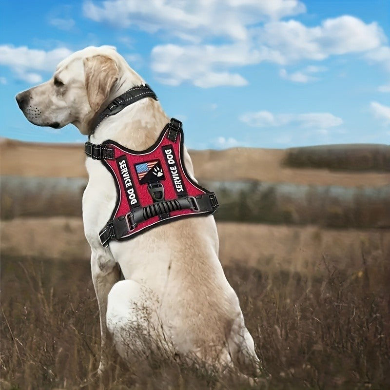 Dog Harness Walking Kit with Reflective No-Pull Adjustable Harness, Leash, Water Bowl and Two Bag Holders, 5-Piece Set for Small Medium and Large Dogs