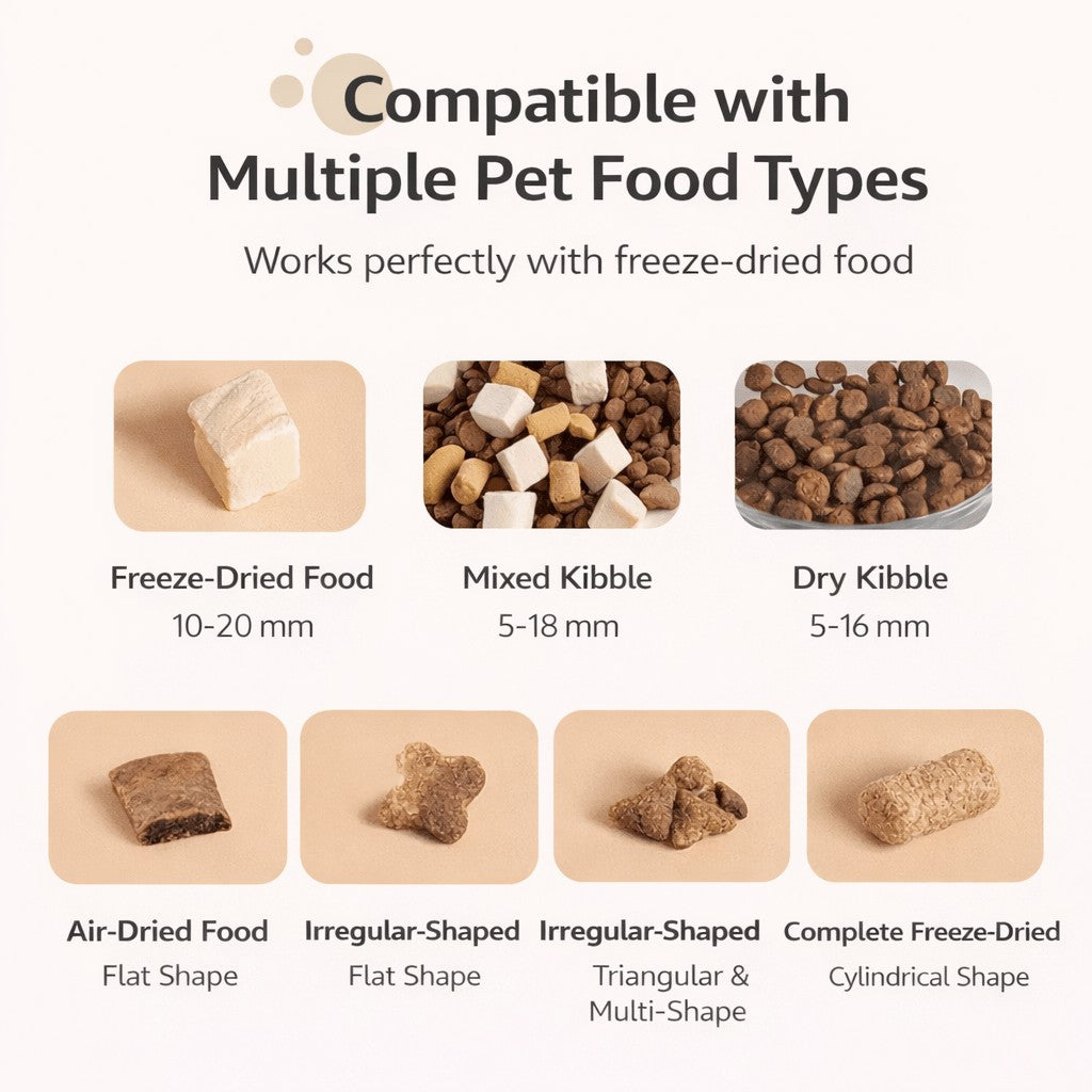 Gravity Pet Feeder and Waterer Station with Visible Food Storage, Battery-Free Double Bowl Dispenser for Cats and Dogs in Three Colors