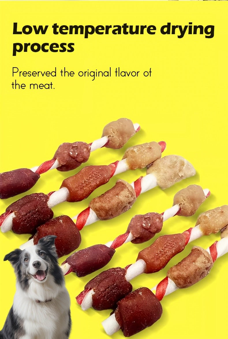 Dog Chew Snack Mix, 150g Happy Snack Selection with Chicken, Duck, Liver and Beef Jerky Flavor Labels for Supervised Treat Time and Dog Gift Baskets