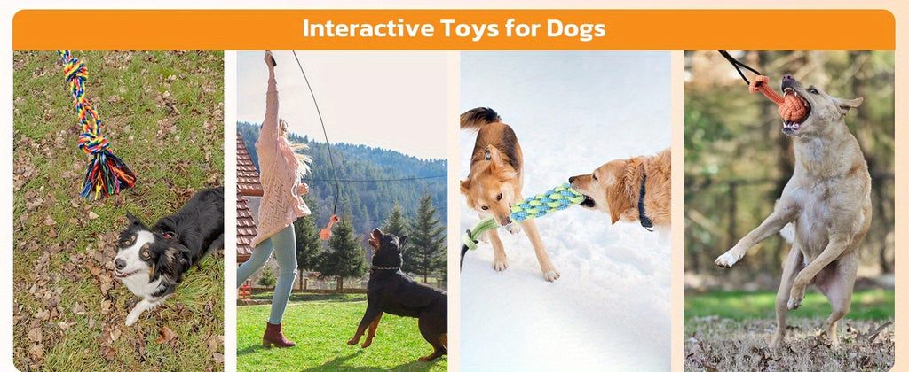 40-Inch Dog Flirt Pole with Telescopic Aluminum Alloy Wand, Non-Slip Handle and Detachable Lure Design for Supervised Chase Play and Training