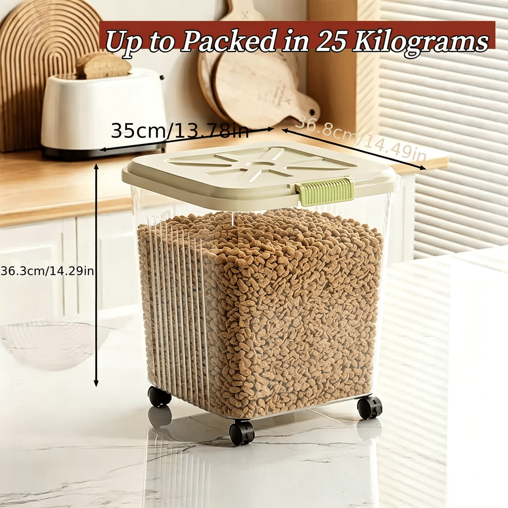 Airtight Dog Food Storage Bin with Locking Lid and Scoop, Multi-Size Dry Cat and Dog Food Container for Kitchen Pantry Organization