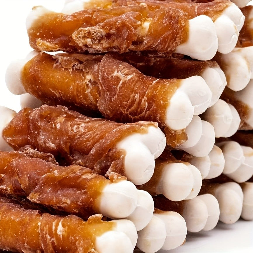 Dog Treats 203g with Duck Meat, Chicken Wrapped Bone or Dried Chicken Breast Options for Supervised Chewing, Training Rewards and Everyday Snack Time