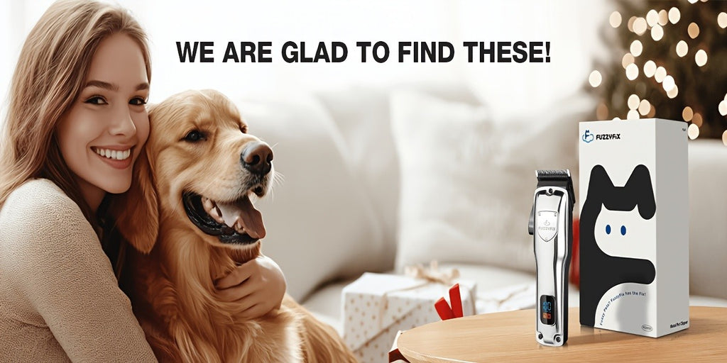 Dog Clippers for Thick Coats with LCD Battery Display, Low-Noise Cordless USB Rechargeable Pet Hair Trimmer for At-Home Dog and Cat Grooming