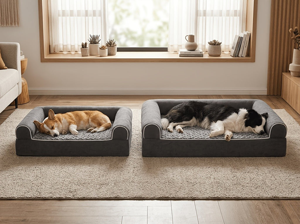 Orthopedic Dog Crate Bed for Extra Large Dogs with Removable Washable Cover, S to XXXXL Size Options for Everyday Indoor Rest