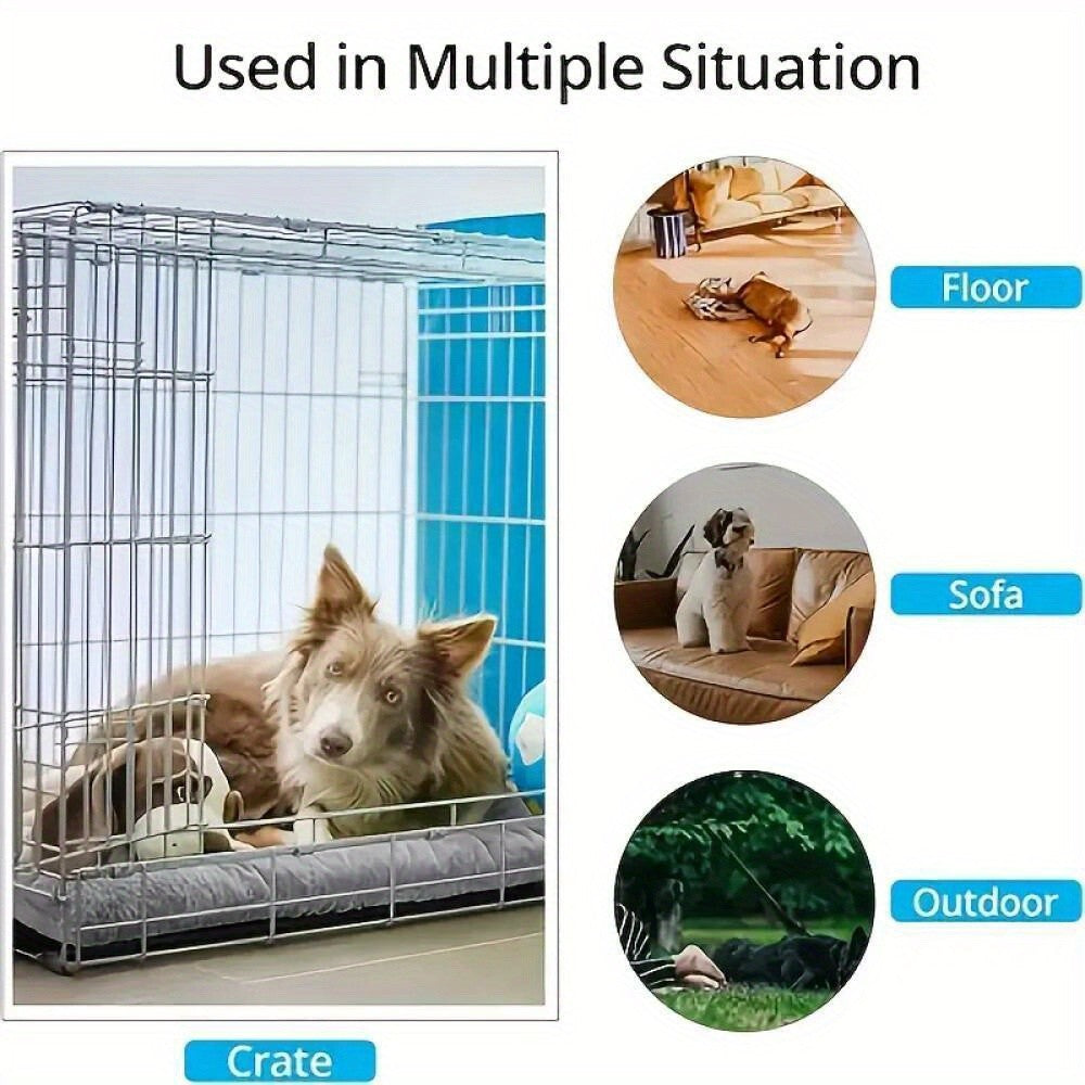 Dog Sofa Bed with Polyester Fiber Filling, Gray L Plush Pet Resting Mat with Thick Soft Cushioning for Cozy Indoor Naps and Everyday Lounging