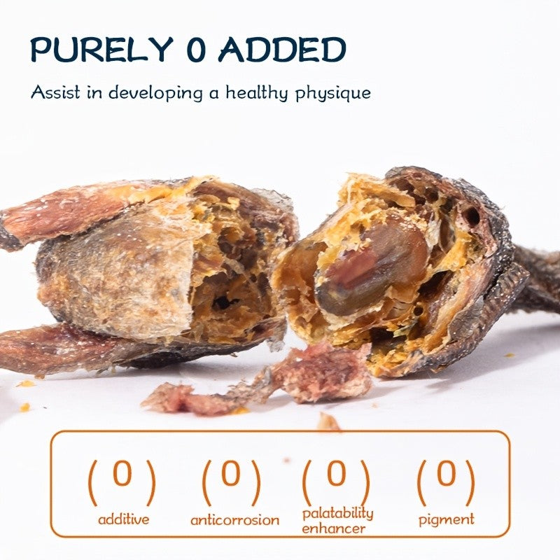 Freeze Dried Quail Cat Treats, Crunchy Single-Ingredient Pet Snacks for Cats and Dogs, Bite-Size Morsels for Supervised Treat Time and Training Rewards